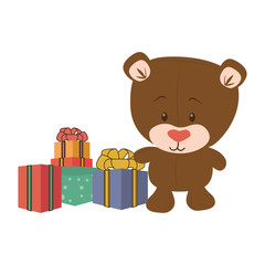 Fototapeta premium cute bear teddy icon vector illustration design