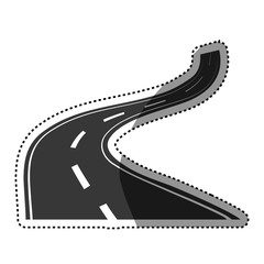 Highway road street icon vector illustration graphic design