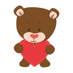 cute bear teddy icon vector illustration design