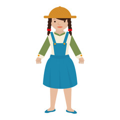 farmer avatar character icon vector illustration design