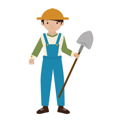 farmer avatar character icon vector illustration design