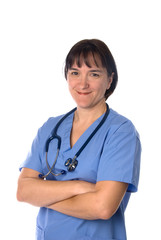 Fototapeta premium Female doctor and physician