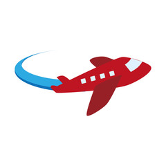 travel airplane windows and wing vector illustration