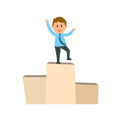 Businessman entrepreneur cartoon icon vector illustration graphic design