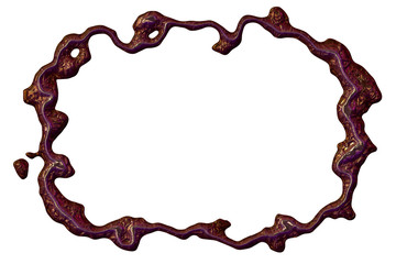 Fantasy  metallic frame with ornament
