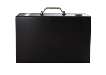 Black suitcase isolated on white background