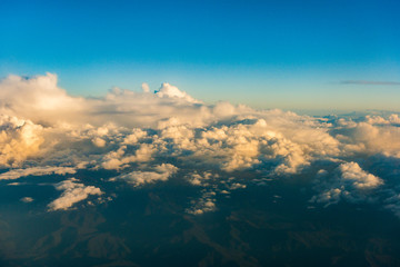 Fototapeta na wymiar Cloud on top of sky