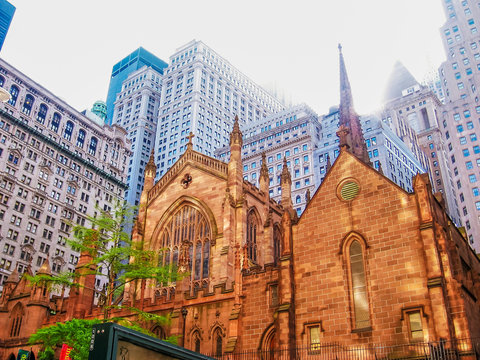 Holy Trinity Church , an important Neo-Gothic-style Roman Catholic cathedral of the United States located in midtown Manhattan, New York City - Powered by Adobe