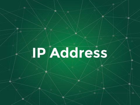 white text illustration for ip address concept - is a numerical label assigned to each device participating in a computer network that uses the Internet Protocol for communication