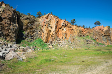 Mountain quarry rocks in Greenmount National park
