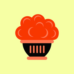 Luxury interior big plant in pot