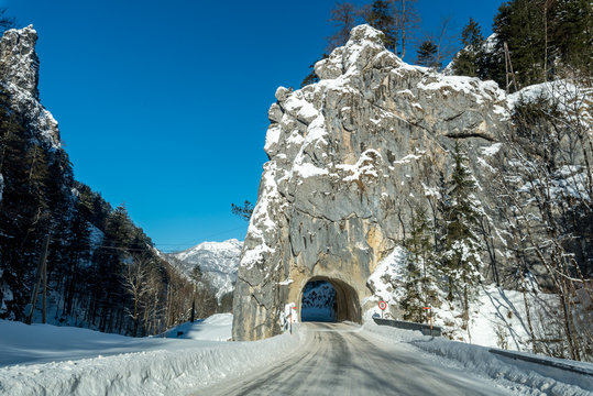 Tunnel in mountains