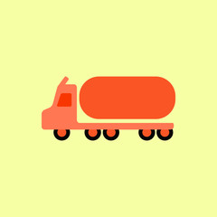 Big Car Vector illustration in flat style Tank trailer