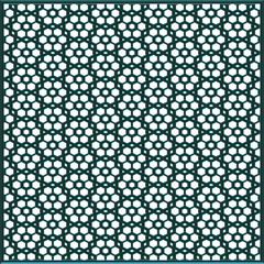 Islamic hexagonal lattice - arabesque pattern
