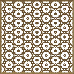 Islamic hexagonal lattice - arabesque pattern
