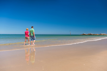 Senior couple at the beach