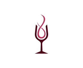 Wine glass logo