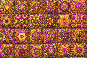 Wide continuous pattern  of quilt blanket   