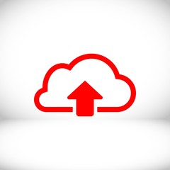 cloud upload icon stock vector illustration flat design