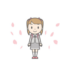 Illustration of entrance ceremony at elementary school vol.05