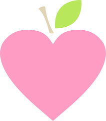 Pink Valentine Love Heart Apple Icon
