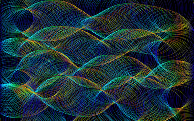 Abstract wavy plexus - - vector illustration 
