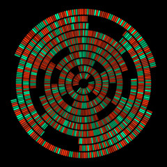 Abstract round concentrical element for design project  - vector illustration 