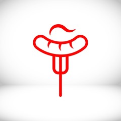 fork and knife icon stock vector illustration flat design