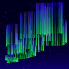 Obraz premium Aurora Borealis Background - vector illustration