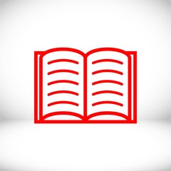 open book icon stock vector illustration flat design