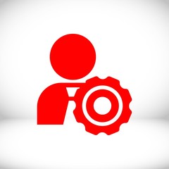 people gear icon stock vector illustration flat design