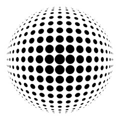 Halftone circle for design project - vector illustration 