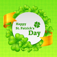 St. Patricks Day round tamplate