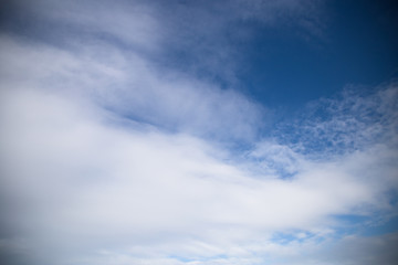 Clouds on a background of blue sky.