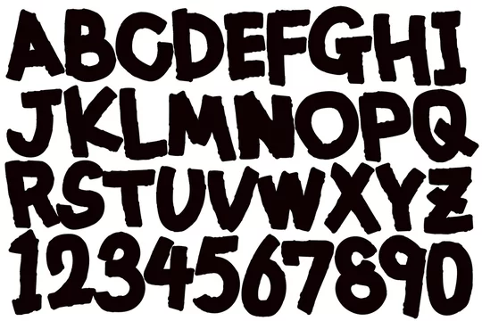 デザインフォント 手書きの英数字 Stock Vector Adobe Stock