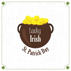 Typographic Saint Patrick's Day vector badge.