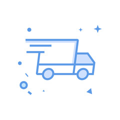 Shipping truck symbol Vector Object Picture Image Graphic Glyph Outline Icon