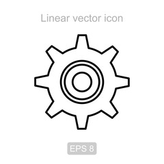 Gear. Linear vector icon.