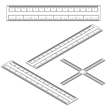 set tools isometric on a white background
