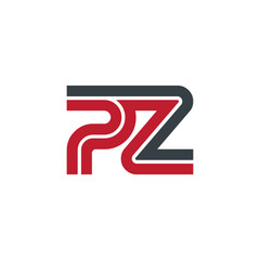 Initial Letter PZ Linked Design Logo