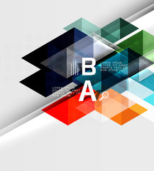 Triangle geometric infographic banner