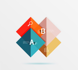 Square geometric abstract background