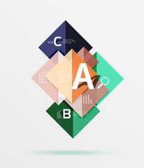 Square geometric abstract background