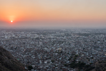Sunset over Jaipur from Nahargarh Fort