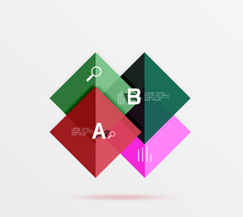 Square geometric abstract background