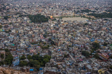 Aerial view of jaipur taken from Nahargarh Fort