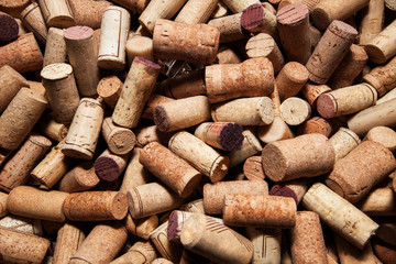 The corks of vines bottles texture