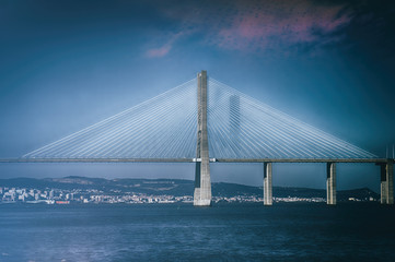 Fototapeta na wymiar Vasco da Gama bridge, Lisbon