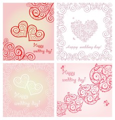 Beautiful wedding lacy cards