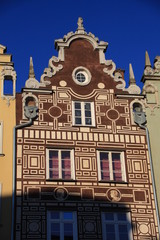 Fototapeta na wymiar façade décorée dans le vieux Gdansk